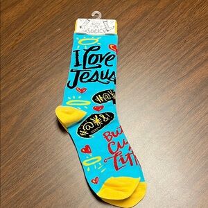 I Love Jesus But I Cuss A Little Socks, new
